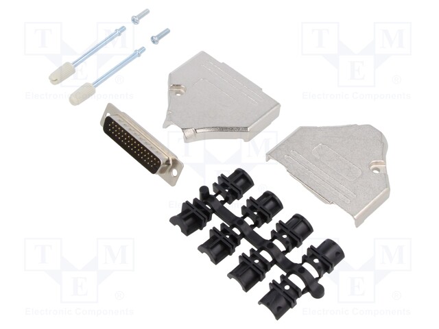 D-Sub HD; PIN: 44; plug; male; for cable; straight; soldering