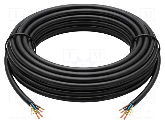 Mains; 2x0.75mm2,5G6mm2; 450V,750V; cables,both sides; 5m