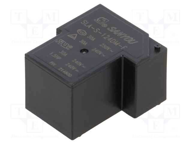 Relay: electromagnetic; SPST-NO; Ucoil: 24VDC; 30A; Series: SLA; THT