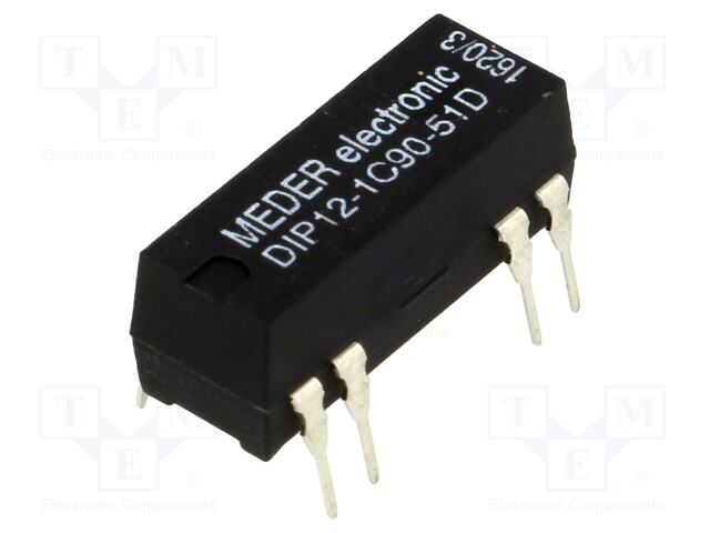 Relay: reed; SPDT; Ucoil: 12VDC; 0.5A; max.100VDC; max.100VAC; 290mW