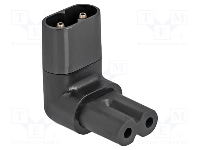 IEC C7 female,IEC C8 male; angular; 2.5A; 250V