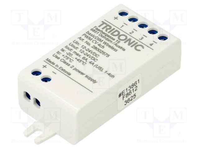 4-channel controller; 12÷24VDC; PWM; IP20; -20÷45°C; OUT: 4