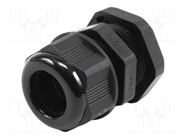 Cable gland; PG19; IP68; nylon; UL94V-2; black