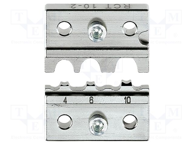 Crimping jaws; tubular connectors