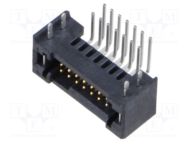Connector: PCB to PCB; male; PIN: 14; 1.27mm; TFM; gold-plated; THT