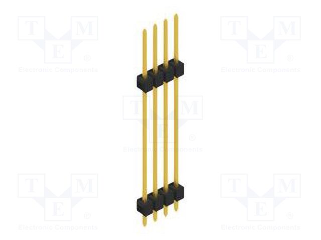 Connector: pin strips; pin header; male; PIN: 4; 2.54mm; THT; 1x4