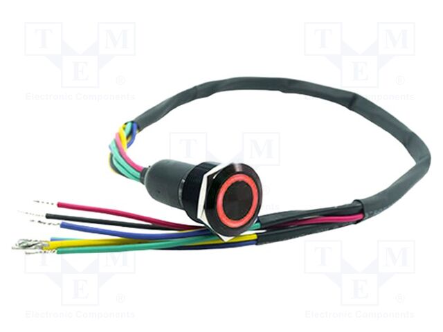Switch: vandal resistant; DPDT; 3A/250VAC; IP67; ON-ON; red; 3V