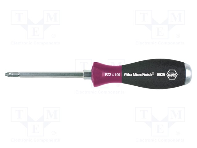 Screwdriver; PozidrivĀ®; for impact,assisted with a key; PZ2