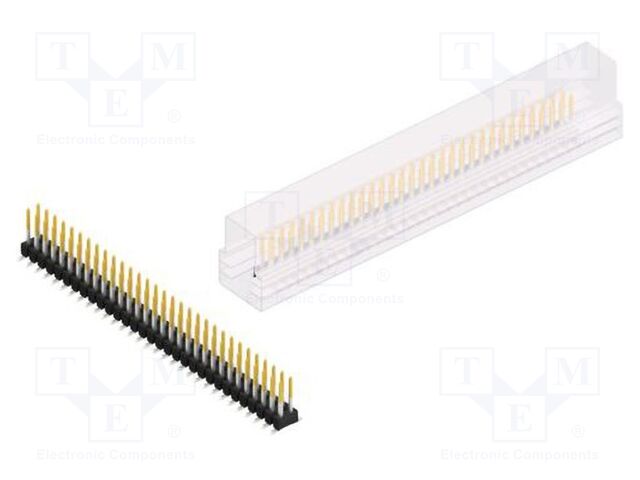 Connector: pin strips; pin header; male; PIN: 62; 2.54mm; SMT; 2x31