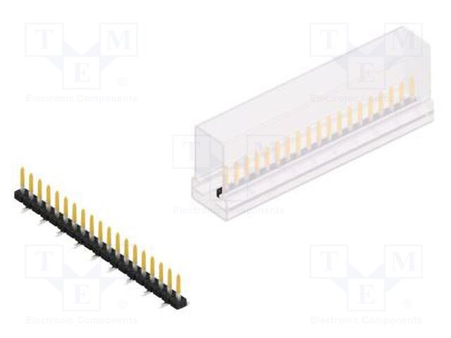 Connector: pin strips; pin header; male; PIN: 19; 2mm; SMT; 1x19