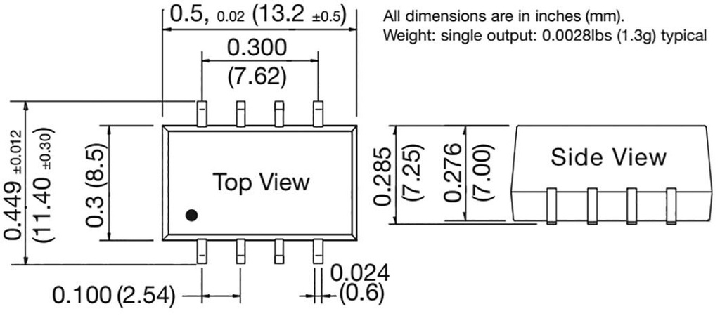 DC-DC CONVERTER, 12V, 0.084A