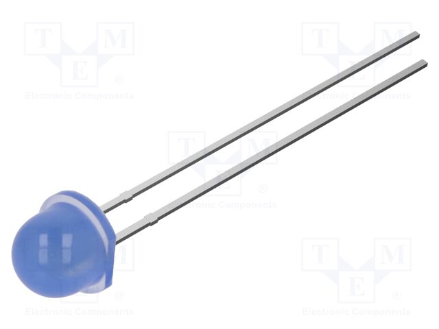LED; blue; 4.8mm; 1120mcd; 140°; Front: convex; 2.9VDC; No.of term: 2