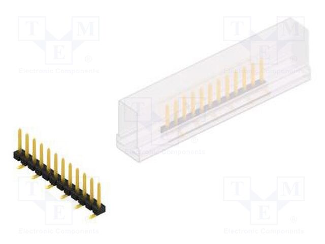 Connector: pin strips; pin header; male; PIN: 12; 2.54mm; SMT; 1x12