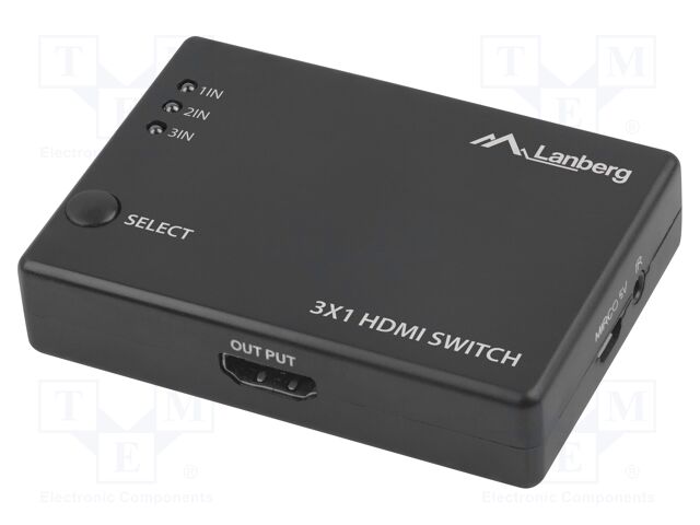 Switch; HDCP 2.2,HDMI 2.0; black; Number of ports: 4; 0.8m; ABS