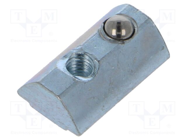 Nut; for profiles; Width of the groove: 12.9mm; ESD; steel; zinc