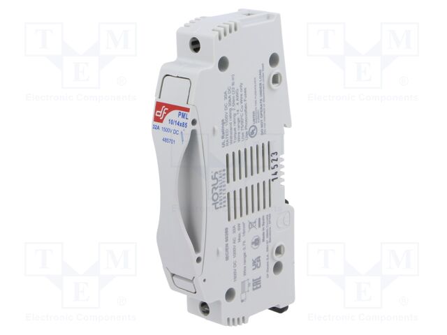 Fuse holder; 10x85mm; 32A; 1.5kV; Poles: 1