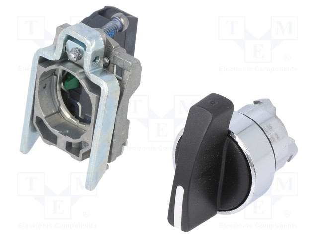 Switch: rotary; NO; 3A/240VAC; 0.55A/125VDC; 22mm; black; IP66