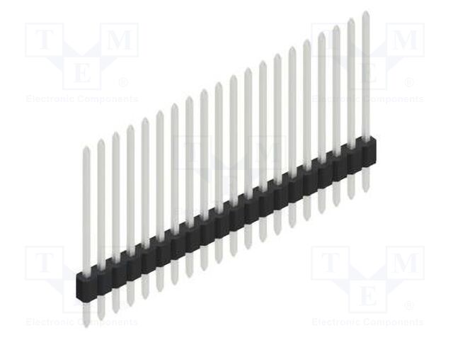 Connector: pin strips; pin header; male; PIN: 20; 1.27mm; THT; 1x20