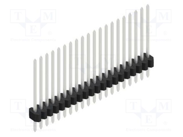 Connector: pin strips; pin header; male; PIN: 20; 1.27mm; THT; 1x20