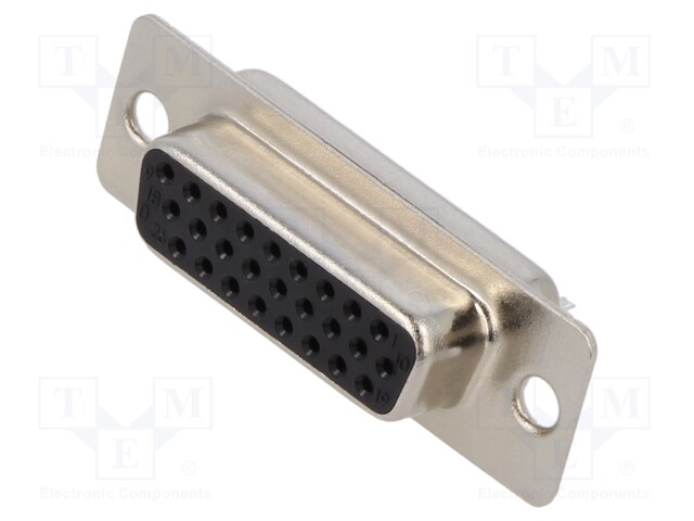 D-Sub HD; PIN: 26; plug; female; for cable; soldering