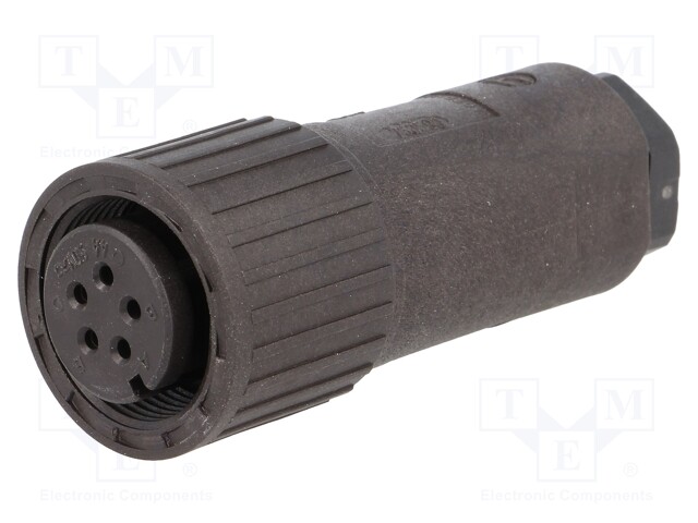 Connector: circular; plug; Series: CM; IP67; PIN: 5; female; 10A; 50V