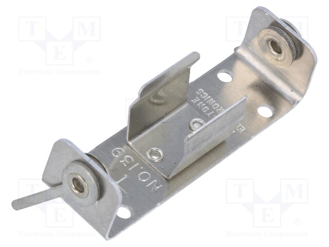 Holder; AA,R6; Batt.no: 1; PCB,screw; aluminium