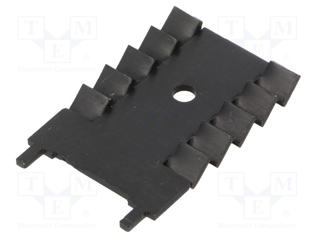 Heatsink: moulded; TO220; black; L: 4mm; W: 22mm; H: 31.6mm; 27K/W