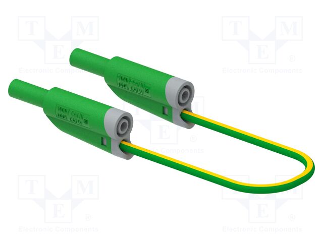 Test lead; 12A; banana plug 4mm,both sides; Len: 1.5m