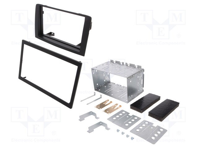 Radio mounting frame; Fiat,Lancia; 2 DIN; grey