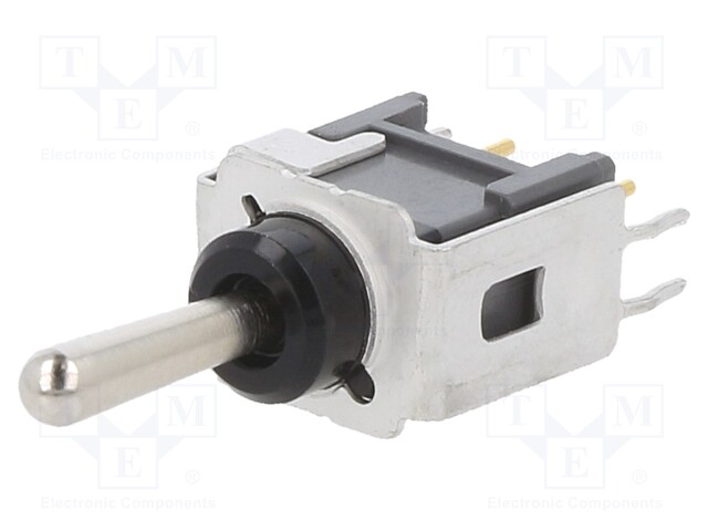 Switch: toggle; Pos: 3; SP3T; ON-OFF-(ON); -30÷85°C; Toggle: round