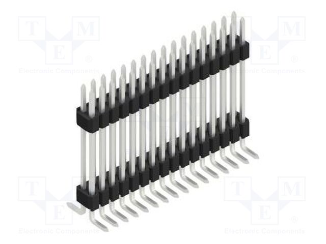 Connector: pin strips; pin header; male; PIN: 32; 1.27mm; SMT; 2x16