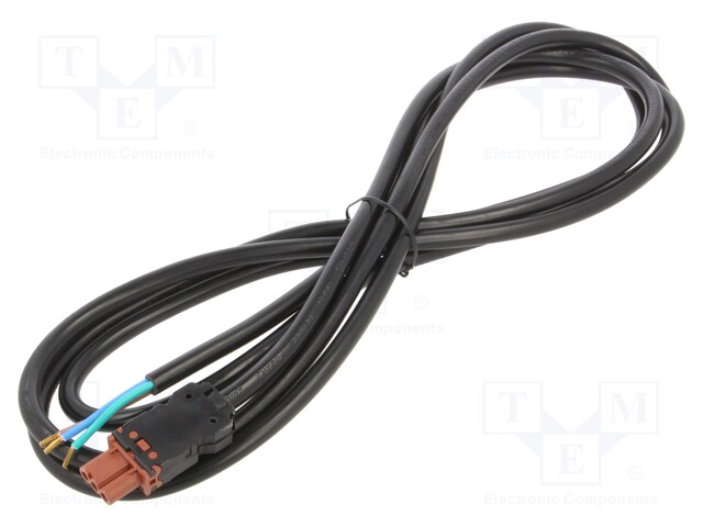 Power cable; 24÷48VDC; black; 3m