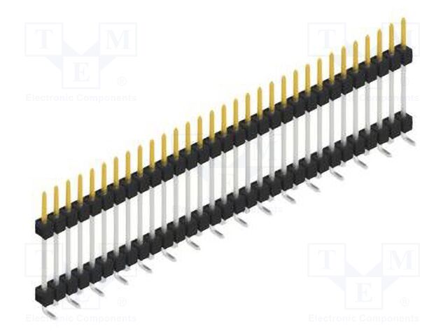 Connector: pin strips; pin header; male; PIN: 31; 2.54mm; SMT; 1x31