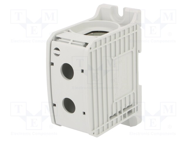 Splice terminal: rail; STB; 300mm2; ways: 1; terminals: 2; grey; TS35