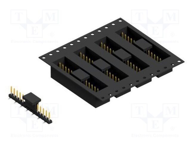Connector: pin strips; pin header; male; PIN: 14; 2mm; SMT; 1x14