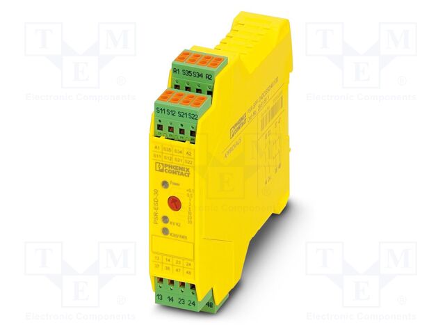 Module: safety relay; 24VDC; for DIN rail mounting; -20÷45°C