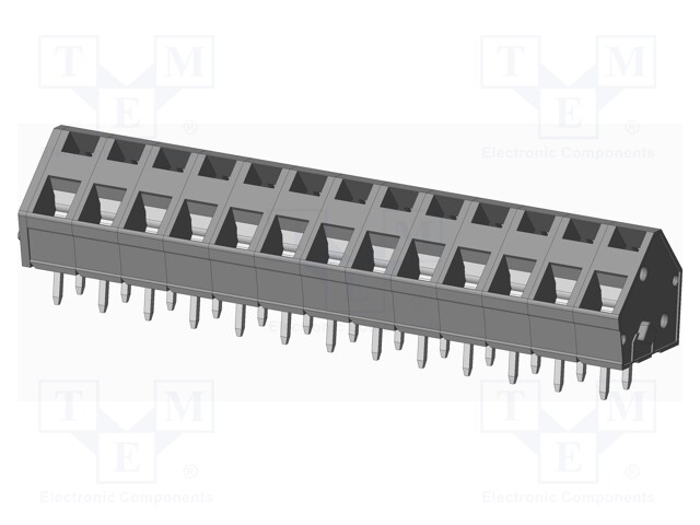 Connector: PCB terminal block; terminal; angled 45°; on PCBs