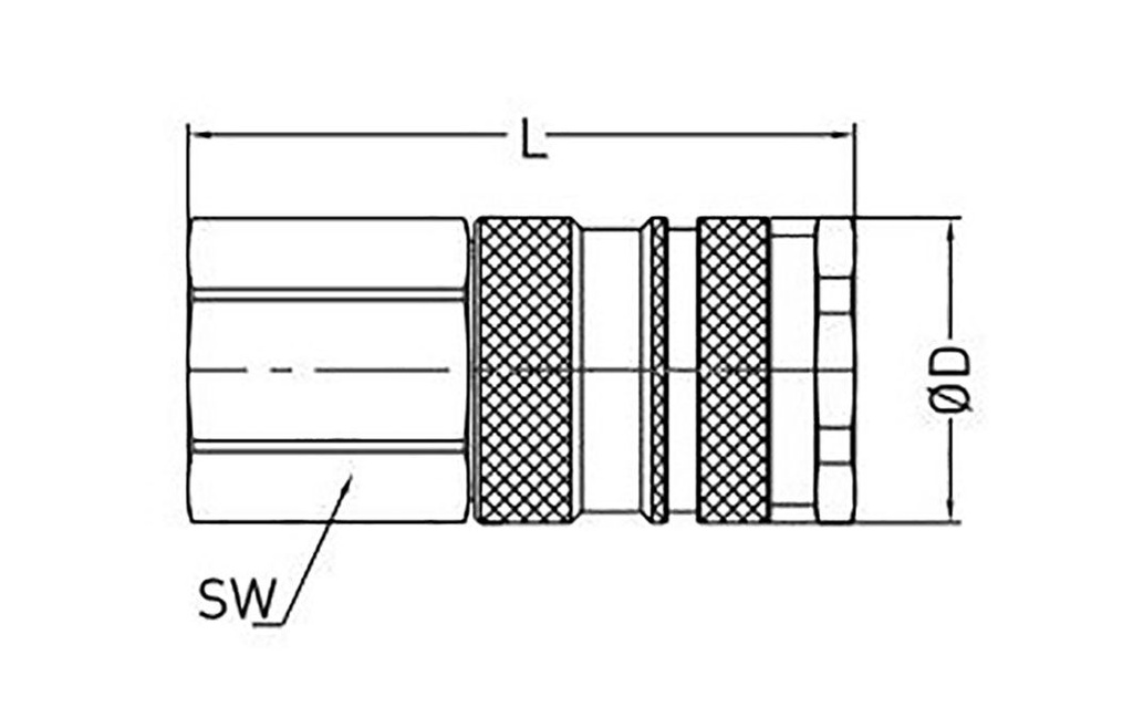 Quick connection coupling; straight; max.35bar; Seal: NBR rubber