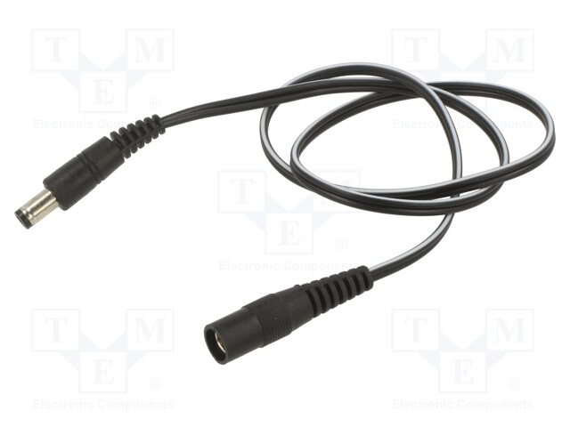 Cable; DC 5,5/2,1 socket,DC 5,5/1,7 plug; straight; 0.5mm2; 0.5m
