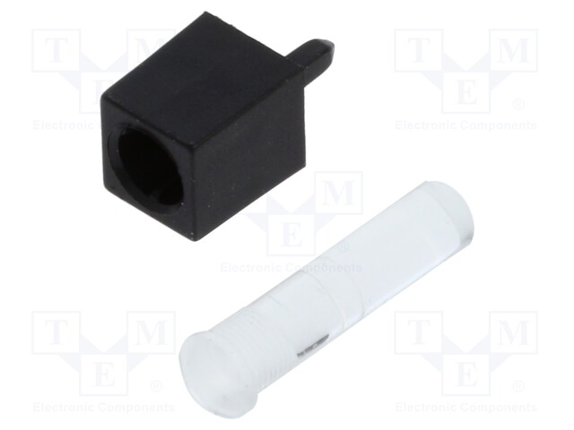 Fiber for LED; round; Ø3.6mm; Front: convex; flexible; silicone