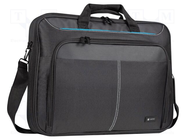 Laptop bag; black; poliester 600D; Usable dim: 400x90x290mm
