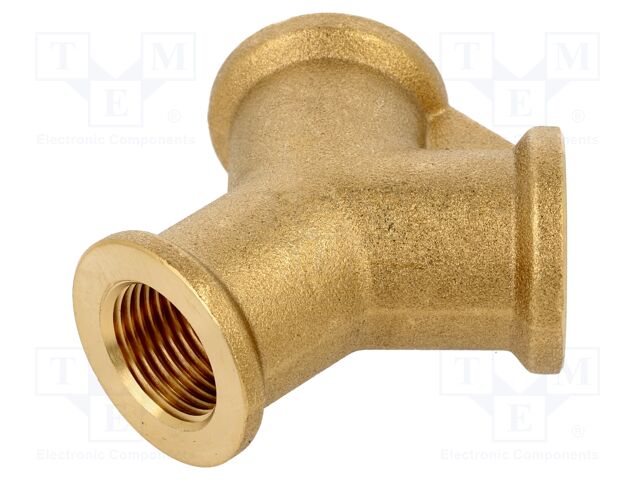 Tee fitting; 0÷35bar; brass; Seal: NBR; Int.thread: G 3/8"