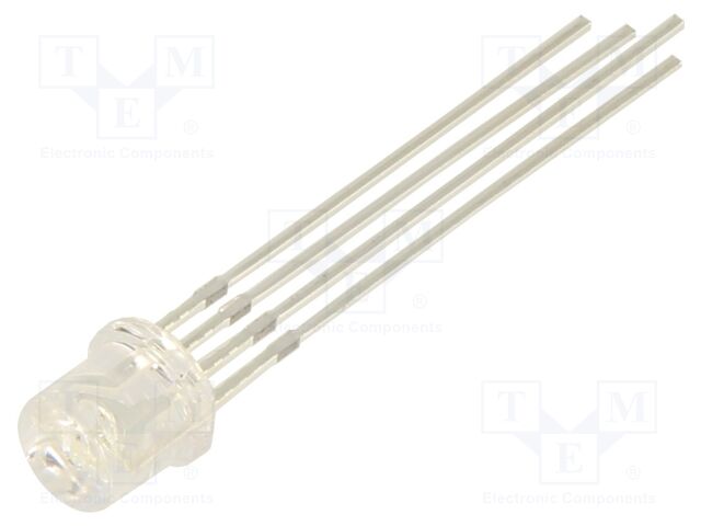 LED; RGB; 5mm; 140°; Front: flat; 2.1÷2.6VDC,2.9÷3.4VDC; -30÷85°C