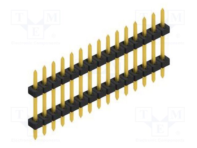 Connector: pin strips; pin header; male; PIN: 15; 2mm; THT; 1x15