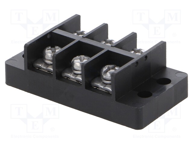 Terminal block; screw terminal; ways: 3; screw; 4mm2; terminals: 6