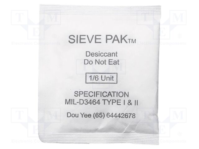 Desiccant; ESD; 100x54mm; 300pcs; MIL-D-3464 E; 25g