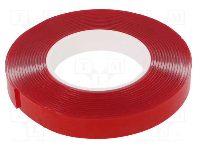 Tape: fixing; W: 19mm; L: 5.5m; Thk: 2mm; double-sided; acrylic; 8N/cm