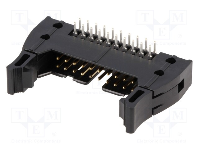 Socket; IDC; male; PIN: 20; angled 90°; THT; gold-plated; 2.54mm