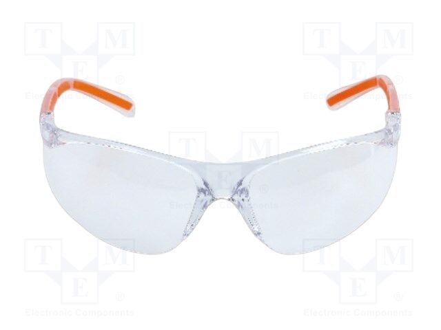 Safety spectacles; Lens: transparent; Resistance to: UV rays