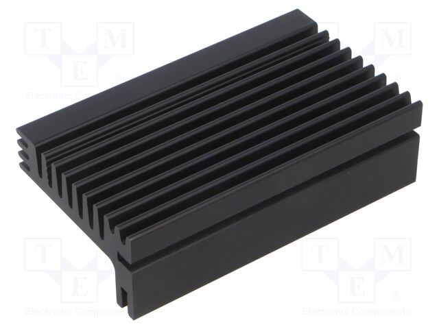 Heatsink: extruded; grilled; transistors; black; L: 94mm; W: 55mm